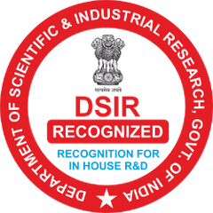 DSIR recognised: Dept. of Scientific and Industrial Research, Govt. of India