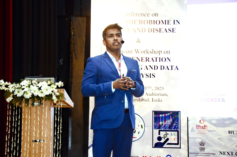 Dr. Rajkumar Halder presenting BiomLife